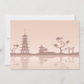 Red Sakura Kokeshi Doll Niedlich Geisha Geburtstag Einladung (Rückseite)