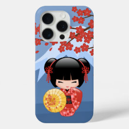Red Sakura Kokeshi Doll - Niedlich Geisha Girl Case-Mate iPhone Hülle