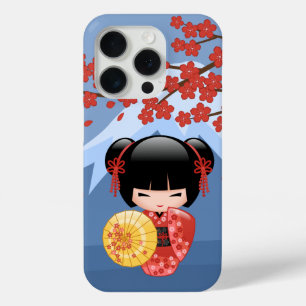 Red Sakura Kokeshi Doll - Niedlich Geisha Girl Case-Mate iPhone Hülle