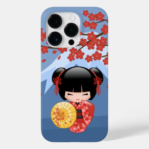 Red Sakura Kokeshi Doll - Niedlich Geisha Girl Case-Mate iPhone 14 Pro Hülle