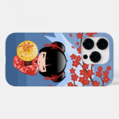Red Sakura Kokeshi Doll - Niedlich Geisha Girl Case-Mate iPhone Hülle (Rückseite (Horizontal))