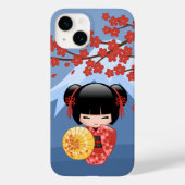 Red Sakura Kokeshi Doll - Niedlich Geisha Girl Case-Mate iPhone Hülle (Rückseite)