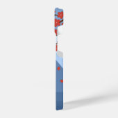 Red Sakura Kokeshi Doll - Niedlich Geisha Girl iPhone Hülle (Linke Seite)