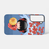 Red Sakura Kokeshi Doll - Niedlich Geisha Girl Samsung Galaxy Hülle (Rückseite (Horizontal))