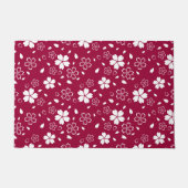 Red Sakura Pattern Fußmatte (Vorderseite)