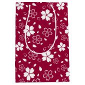 Red Sakura Pattern Mittlere Geschenktüte (Vorderseite)