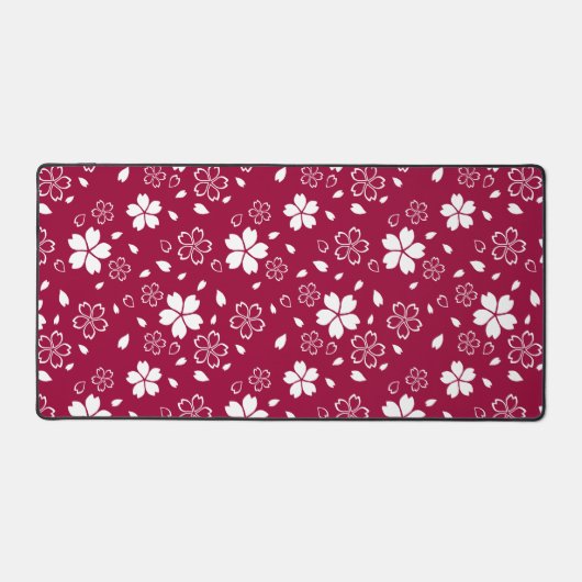 Red Sakura Pattern Schreibtischunterlage (Vorderseite)