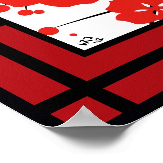 Red Sakura Poster (Ecke)