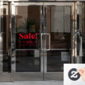 Red Sale Classic Retail Fensteraufkleber (Büro Tür)