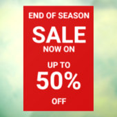 Red Sale jetzt für fett Fensteraufkleber (Blatt 3)