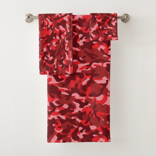 Red Salmon Tarnlage Badhandtuch Set (Insitu)