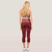 Red Salmon Tarnlage Capri Leggings (Rückseite)