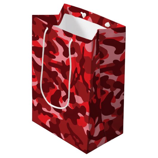Red Salmon Tarnlage Mittlere Geschenktüte (Vorderseite Schrägansicht)