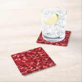 Red Salmon Tarnlage Rechteckiger Pappuntersetzer (Vor Ort)