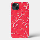 Red Salsa Branch Pattern iPhone Case (Rückseite)