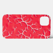 Red Salsa Branch Pattern iPhone Case (Rückseite (Horizontal))
