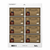 Red Saltbox House & Sheep Editable Shipping Label (Vorne)
