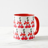 Red Salvia Blume Tasse (VorderseiteRechts)