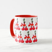 Red Salvia Blume Tasse (Vorderseite Links)