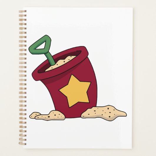 Red Sand Bucket mit Star und Shovel Planer (Vorderseite)