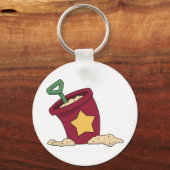 Red Sand Bucket mit Star und Shovel Schlüsselanhänger (Vorderseite)