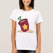 Red Sand Bucket mit Star und Shovel T-Shirt (Vorderseite)