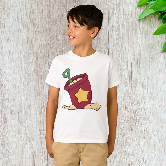 Red Sand Bucket mit Star und Shovel T-Shirt