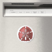 Red Sand Dollar Magnet (In Situ (Geschirrspüler))