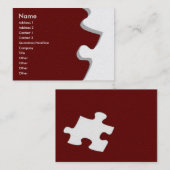 Red Sandstone Puzzle Visitenkarte (Vorne/Hinten)