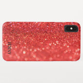 Red Sandy Glitzer Case-Mate iPhone Hülle (Rückseite (Horizontal))