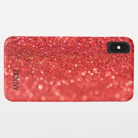 Red Sandy Glitzer Case-Mate iPhone Hülle (Rückseite (Horizontal))