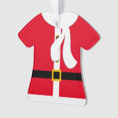 Red Santa Anzug mit Buttons Personalisierte Weihna Ornament (Vorderseite)
