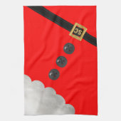 Red Santa Anzug Modern Monogram Christmas Holiday Küchentuch (Vertikal)
