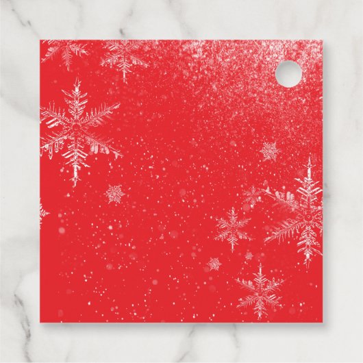 Red Santa Baby Baby Shower Geschenkanhänger (Rückseite)