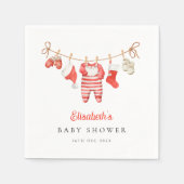 Red Santa Baby Baby Shower Serviette (Vorderseite)