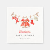 Red Santa Baby Baby Shower Serviette (Vorderseite)
