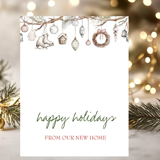 Red Santa Baby Bear Christmas Clothesline Ankündigungspostkarte