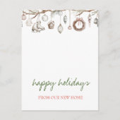 Red Santa Baby Bear Christmas Clothesline Ankündigungspostkarte (Vorderseite)