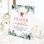 Red Santa Baby Christmas Baby Dusche Windel Raffle Sockelschild