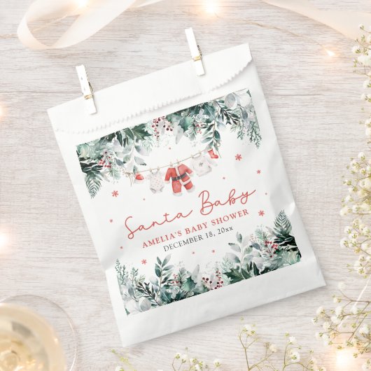 Red Santa Baby Christmas Baby Kleidung Baby Dusche Geschenktütchen (Ausgeschnitten)