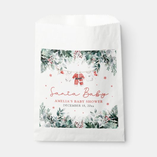 Red Santa Baby Christmas Baby Kleidung Baby Dusche Geschenktütchen (Vorderseite)