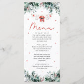 Red Santa Baby Christmas Baby Kleidung Baby Dusche Menükarte (Vorderseite)