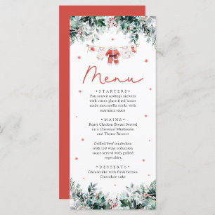 Red Santa Baby Christmas Baby Kleidung Baby Dusche Menükarte