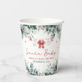 Red Santa Baby Christmas Baby Kleidung Baby Dusche Pappbecher (Rückseite)