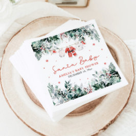 Red Santa Baby Christmas Baby Kleidung Baby Dusche Serviette