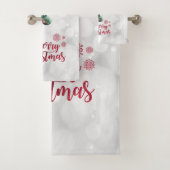 Red Santa Baby Christmas Clothesline Badhandtuch Set (Insitu)