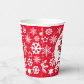 Red Santa Baby Christmas Coquette Bow Baby Dusche Pappbecher (Rechts)