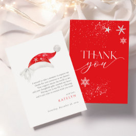 Red Santa Baby Dusche Danke Karte