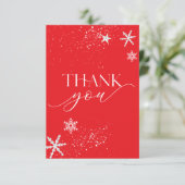 Red Santa Baby Dusche Danke Karte (Stehend Vorderseite)