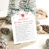 Red Santa Baby Dusche Holiday Baby Baby Trivia Spi Einladung